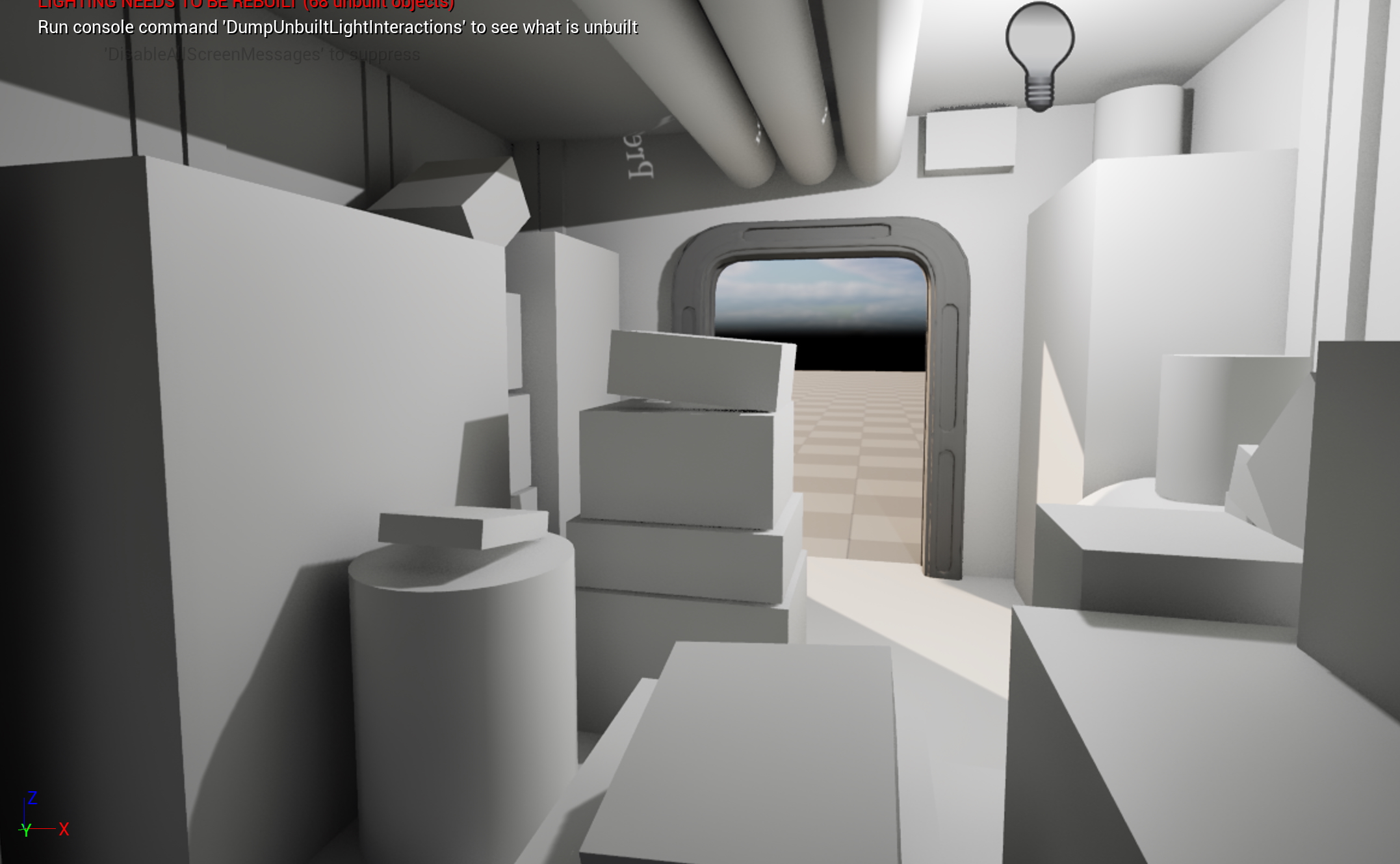 3D cargo environment lighting study